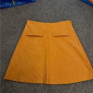 Zara Vibrant Orange A-Line Skirt